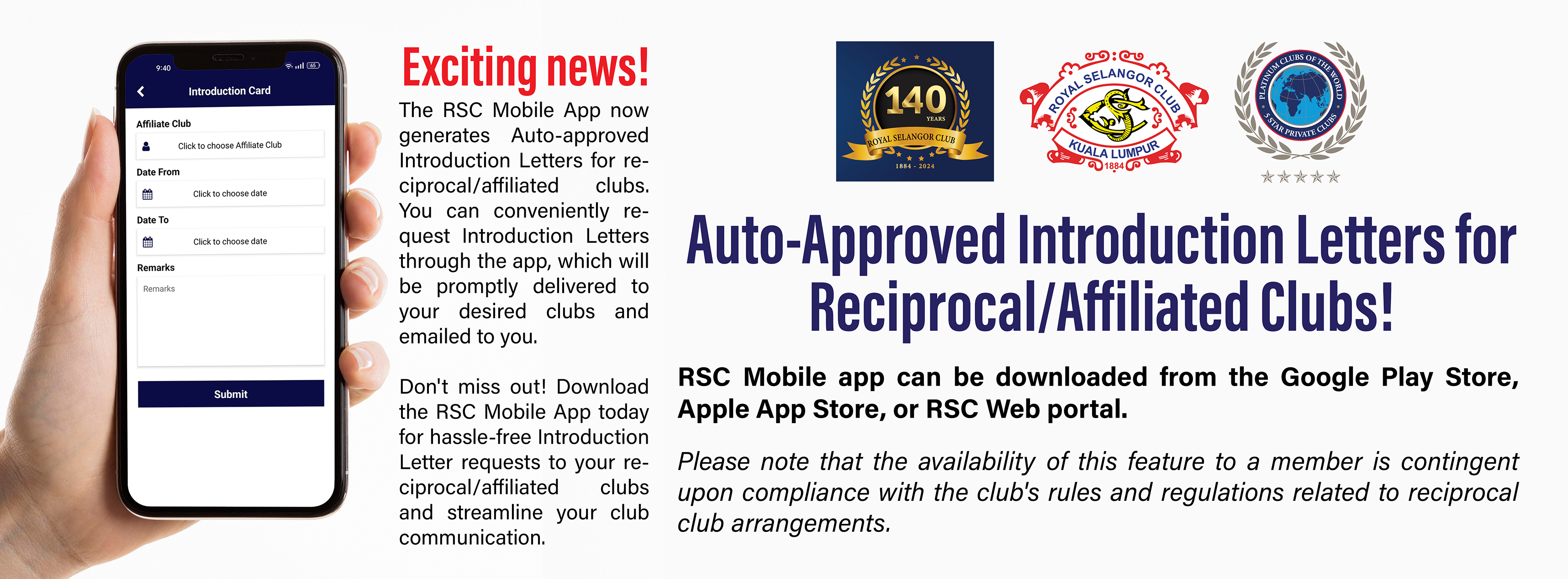 Auto-Approved Introduction letters for Reciprocal/